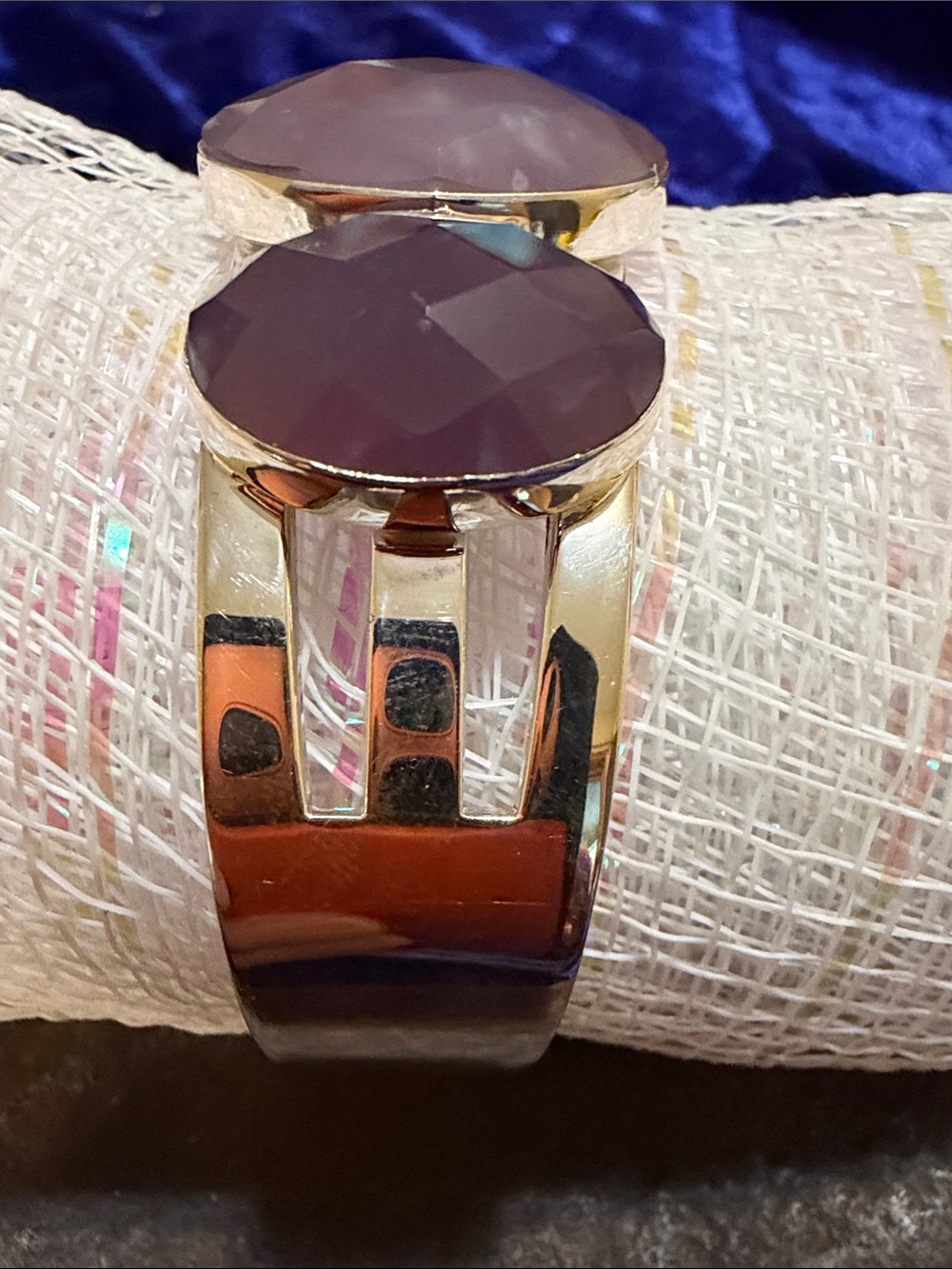 NWT Jay King Desert Rose Amethyst Cuff Bracelet Sterling Silver (246) - Picture 2 of 4